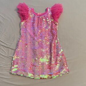 American Girl Sparkling Pink Sequin Kids Dance Dress